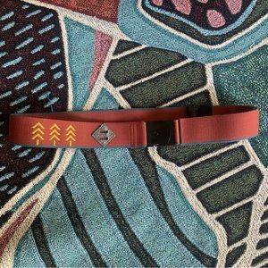 Arcade Red Belt with Yellow and Blue Accents Size Regular